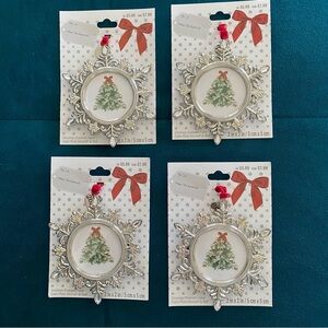 Holiday Ornament Snowflake Frames Set of 4